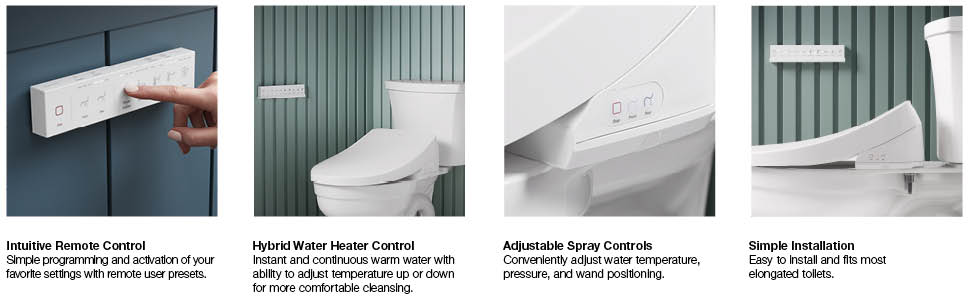 K26132CSP0 by Kohler - C3®-420 Elongated bidet toilet seat