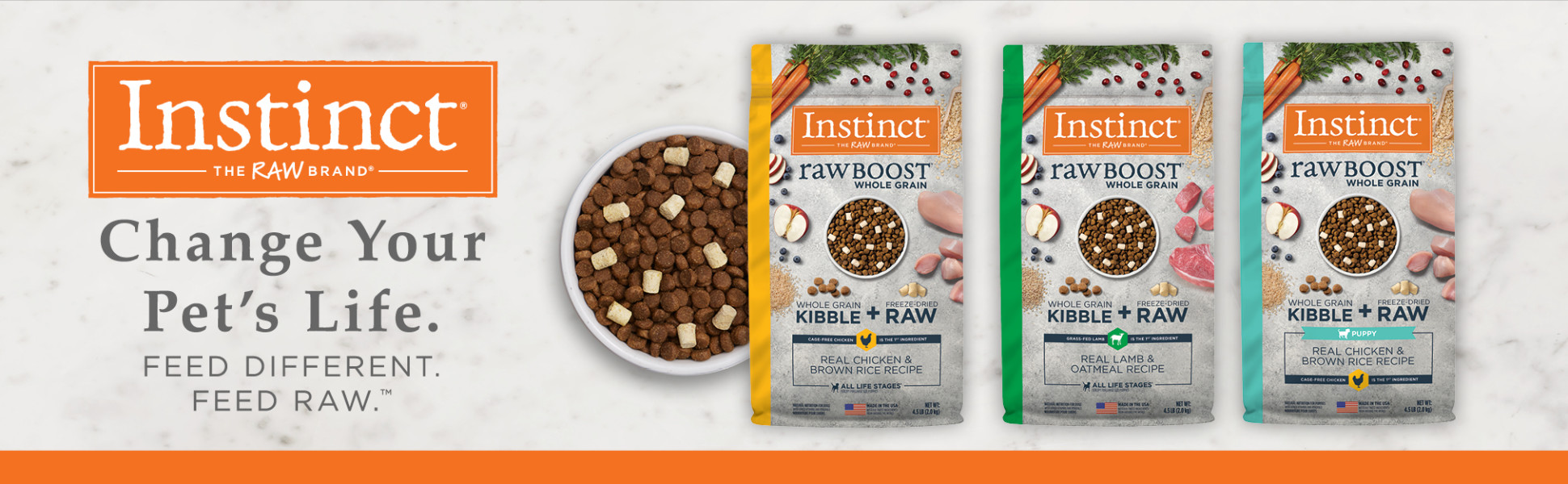 Instinct Raw Boost Whole Grain Real Lamb Oatmeal Recipe Natural Dry Dog Food 20 lbs. Petco