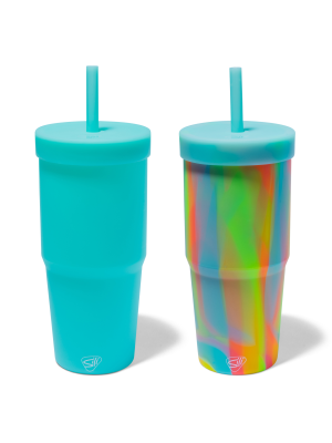 Zephyr Canyon 32oz Double Wall Plastic Tumblers with Lids and Straws |  Extra Large Classic Travel Tu…See more Zephyr Canyon 32oz Double Wall  Plastic
