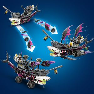  LEGO 71469 DREAMZzz The Nightmares Shark Ship Build A 2-Way  Pirate Boat Toy, Construction Kit with Minifigures Mateo, Nova & The King  of Nightmares, for Kids : Toys & Games