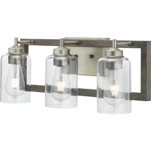 Progress Lighting Truxel 22 in. 3-Light Antique Nickel Vanity Light ...