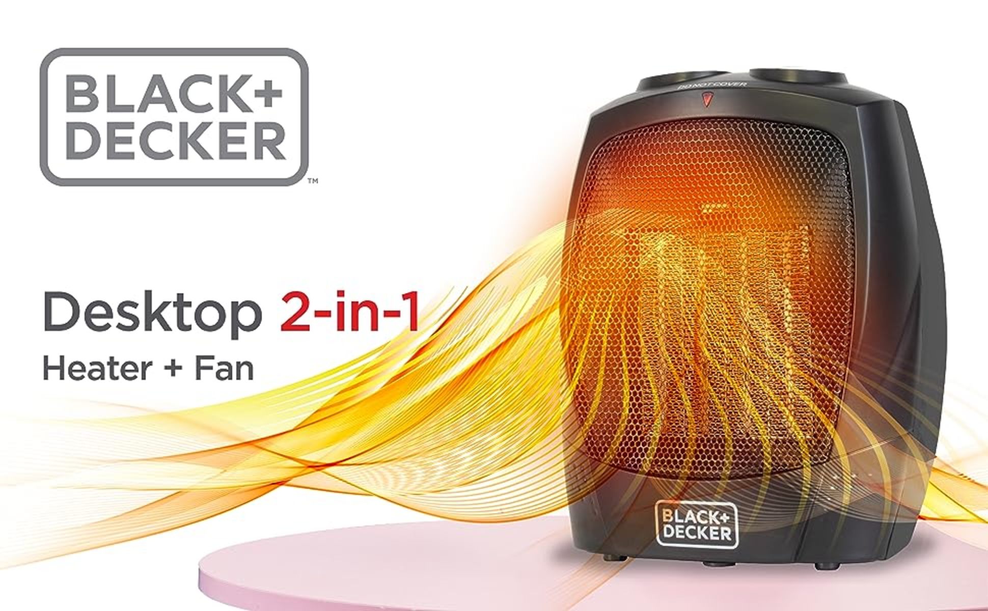 Black + Decker BHDC500B46 Compact,Personal Black Ceramic Dorm Desktop Heater