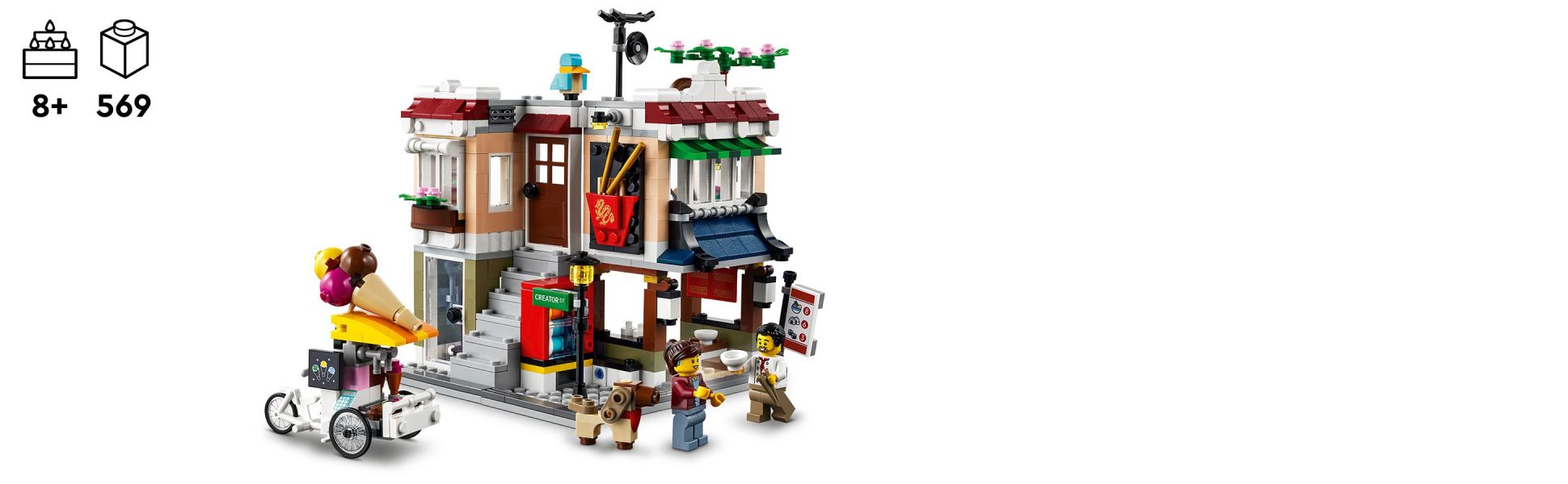 LEGO CREATOR : Downtown Noodle Shop (31131) 100 % complet appartenant à un  adult