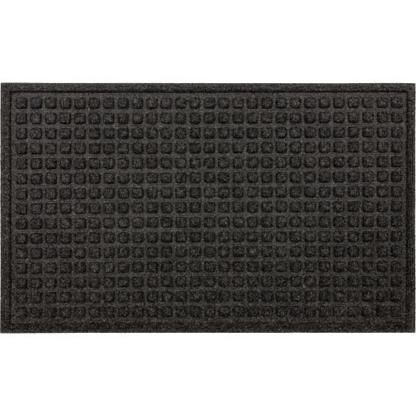 Mohawk Home Waffle Grid Black Onyx 18 in. x 30 in. Recycled Rubber