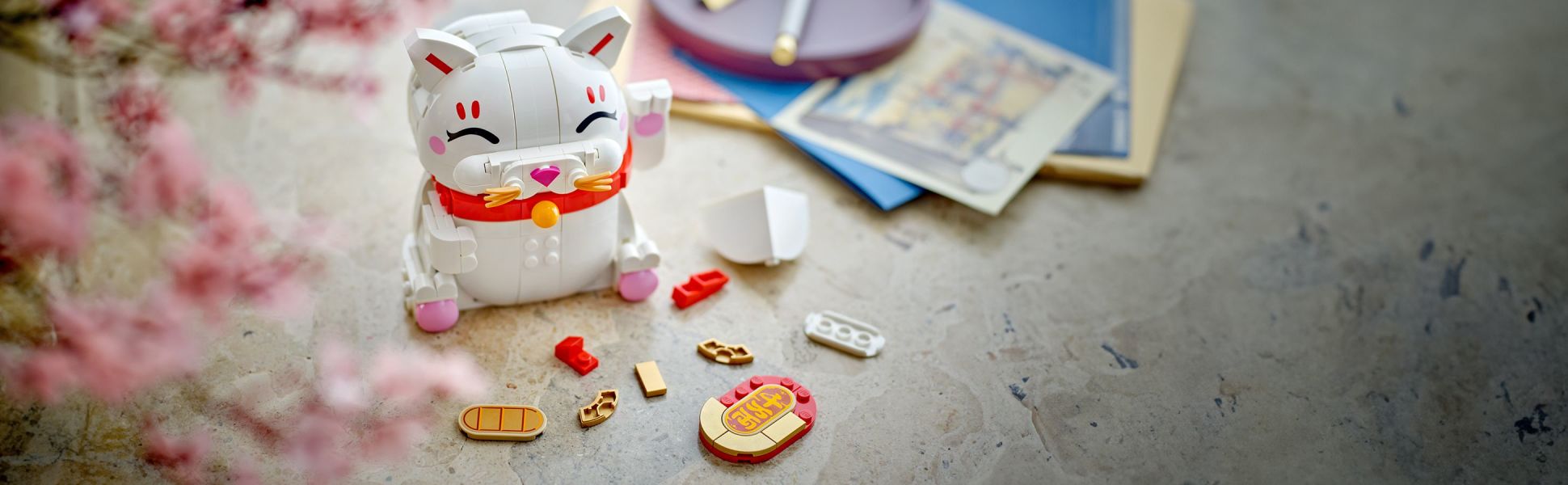 Enjoy assembling your LEGO Lucky Cat then place the model on display to invite good luck into your home.