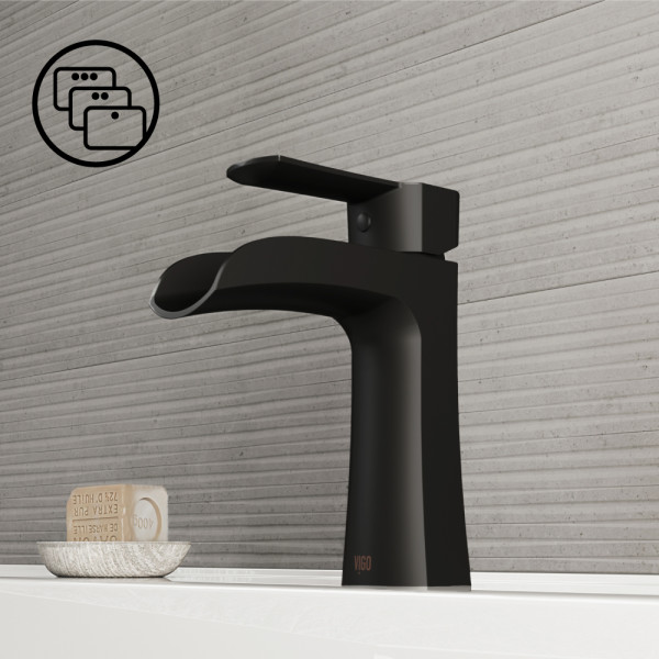 VIGO Paloma Single Handle Single-Hole Bathroom Faucet in Matte