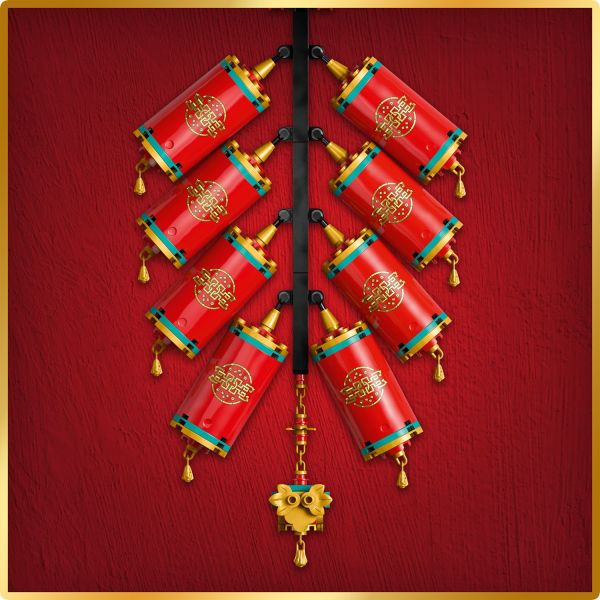 Hear the firecrackers ‘crackle’ when moved.