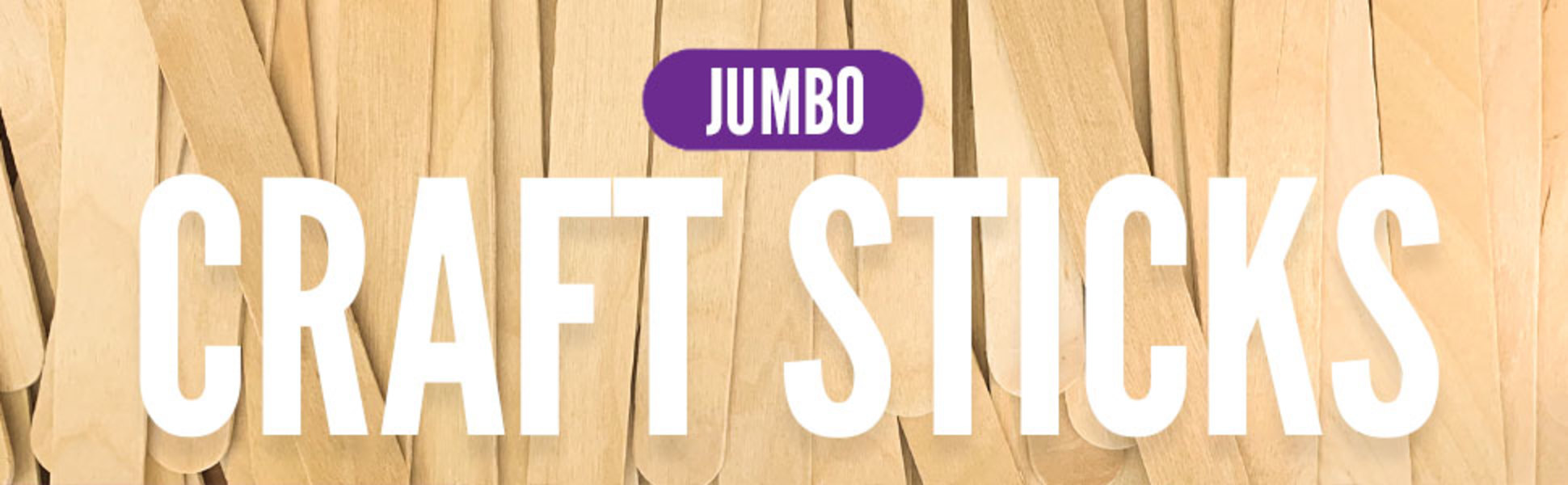 Go Create Super Jumbo Craft Sticks, 45-Pack Extra-Long Wood Craft Sticks 