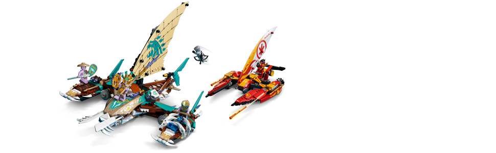 LEGO NINJAGO Catamaran Sea Battle 71748 Featuring Ninja Jay and
