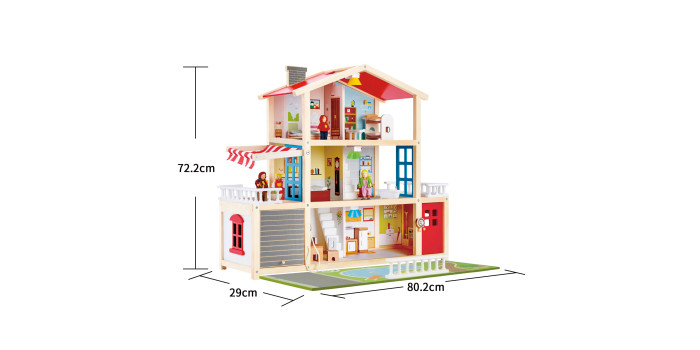 H*L様 HAPE ドールハウス＋家具＋人形 Amazon.com: Hape Doll Family Mansion| Award Winning 10 Bedroom