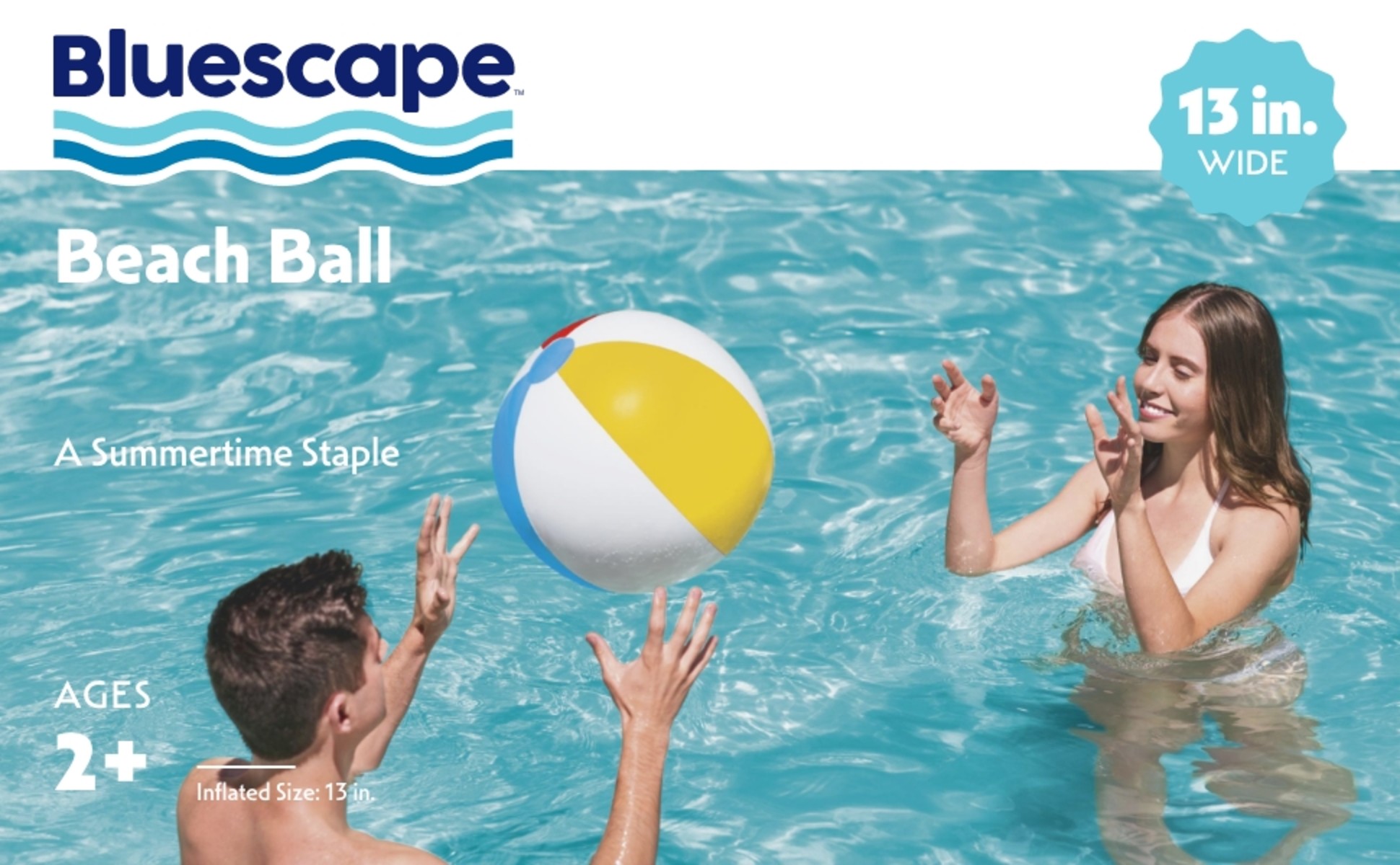 36-Inch Light Blue & White Beach Balls | 36-Inch Beach Balls
