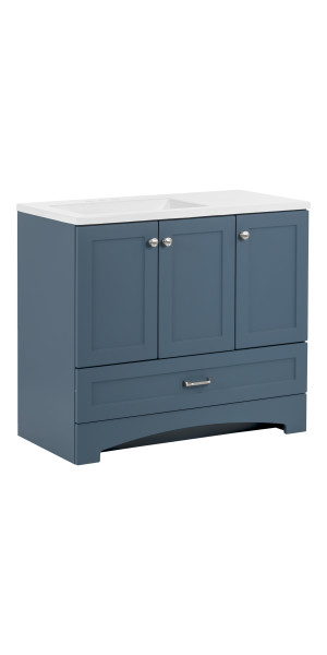 Diamond NOW Cassidy 36-in Single Sink Bathroom Vanity with White Cultured Marble Top