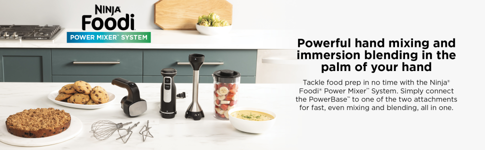 NINJA Foodi Power Mixer System, 5-Speed Black Immersion Blender