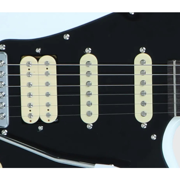 Monoprice Indio OS20 Classic Electric Guitar - White, With Monoprice Indio OS20 Classic Electric Guitar - White, With