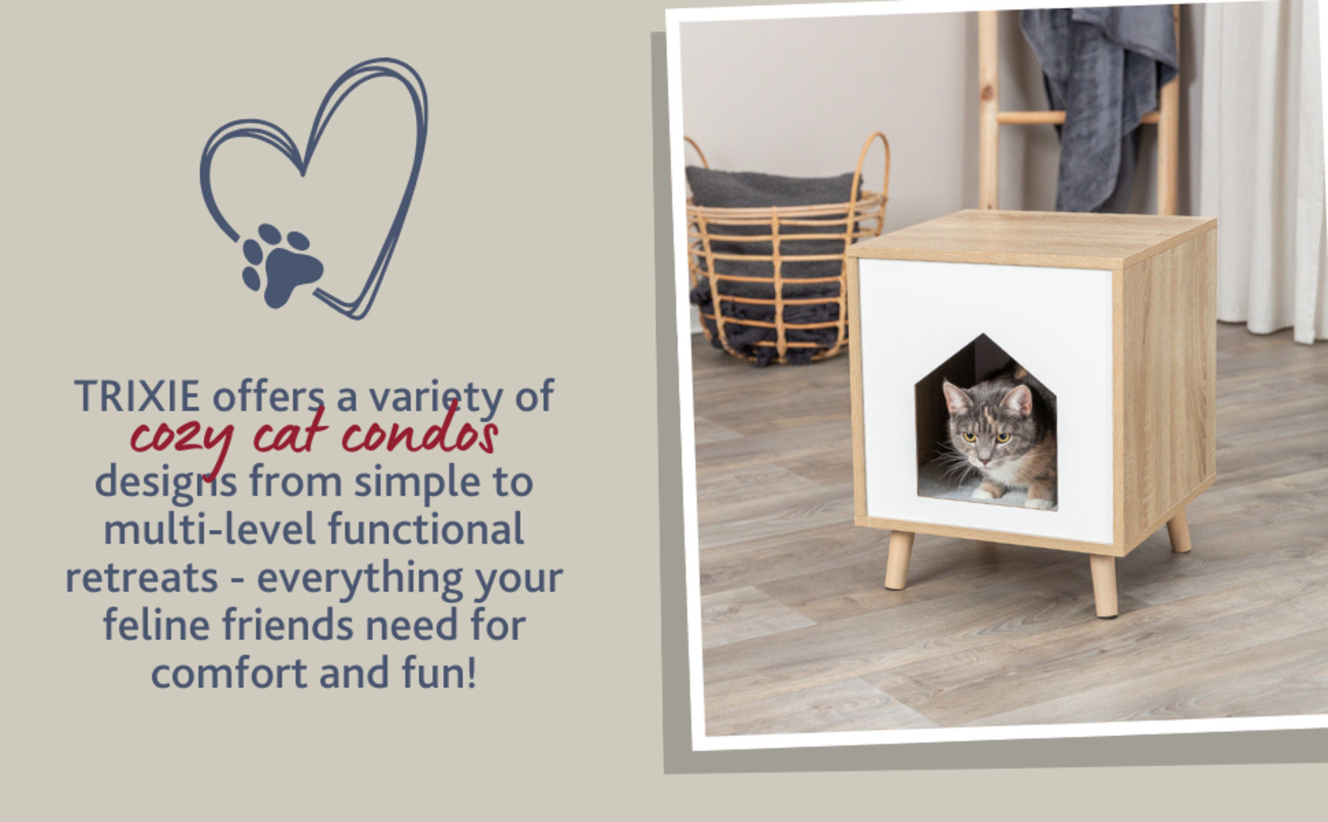 TRIXIE Crazy Cube Stackable 2-Story Indoor Cat Condo, Cat