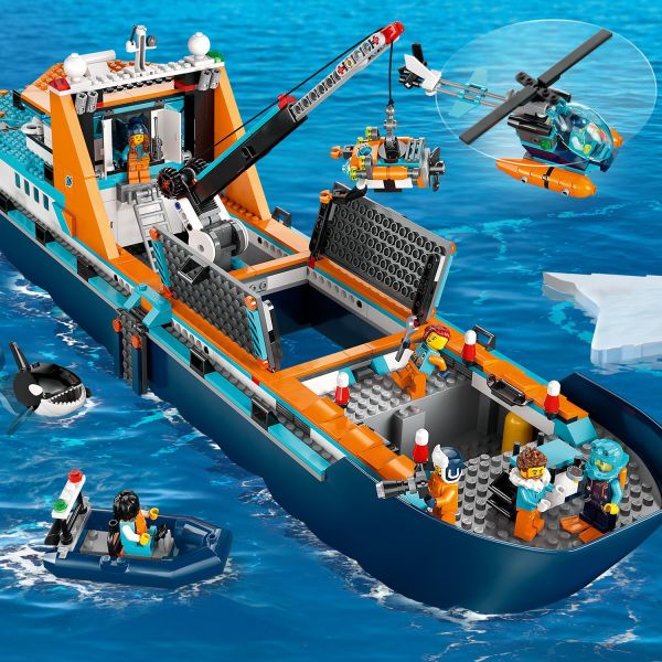 LEGO City Arctic Explorer Ship 60368 Building Toy Set, Fun Toy
