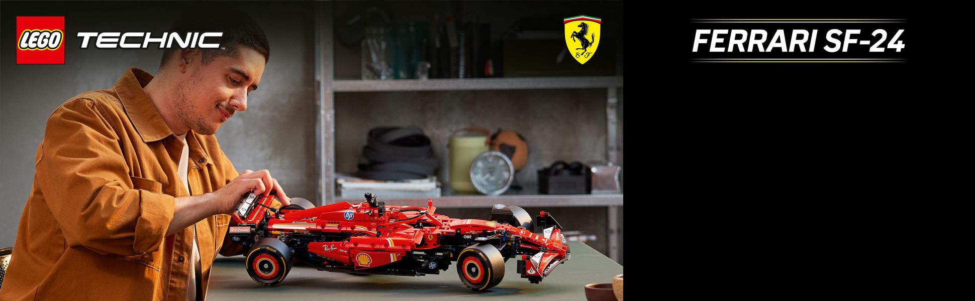 Take pole position with this LEGO Technic Ferrari SF-24 F1 Car model kit with features to delight F1 fans.
