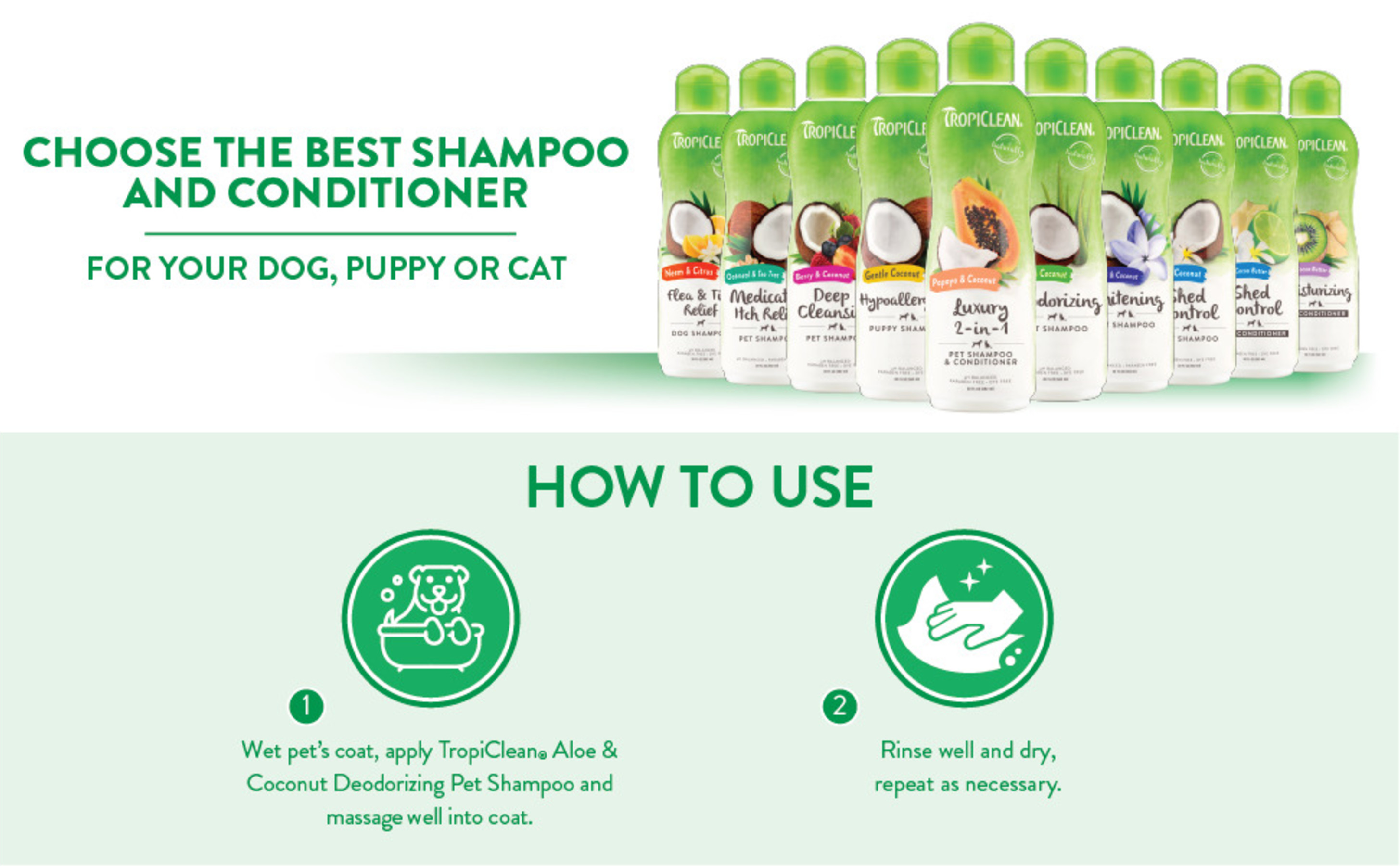 TropiClean Aloe & Coconut Deodorizing Shampoo for Pets, 20 fl. oz. Petco