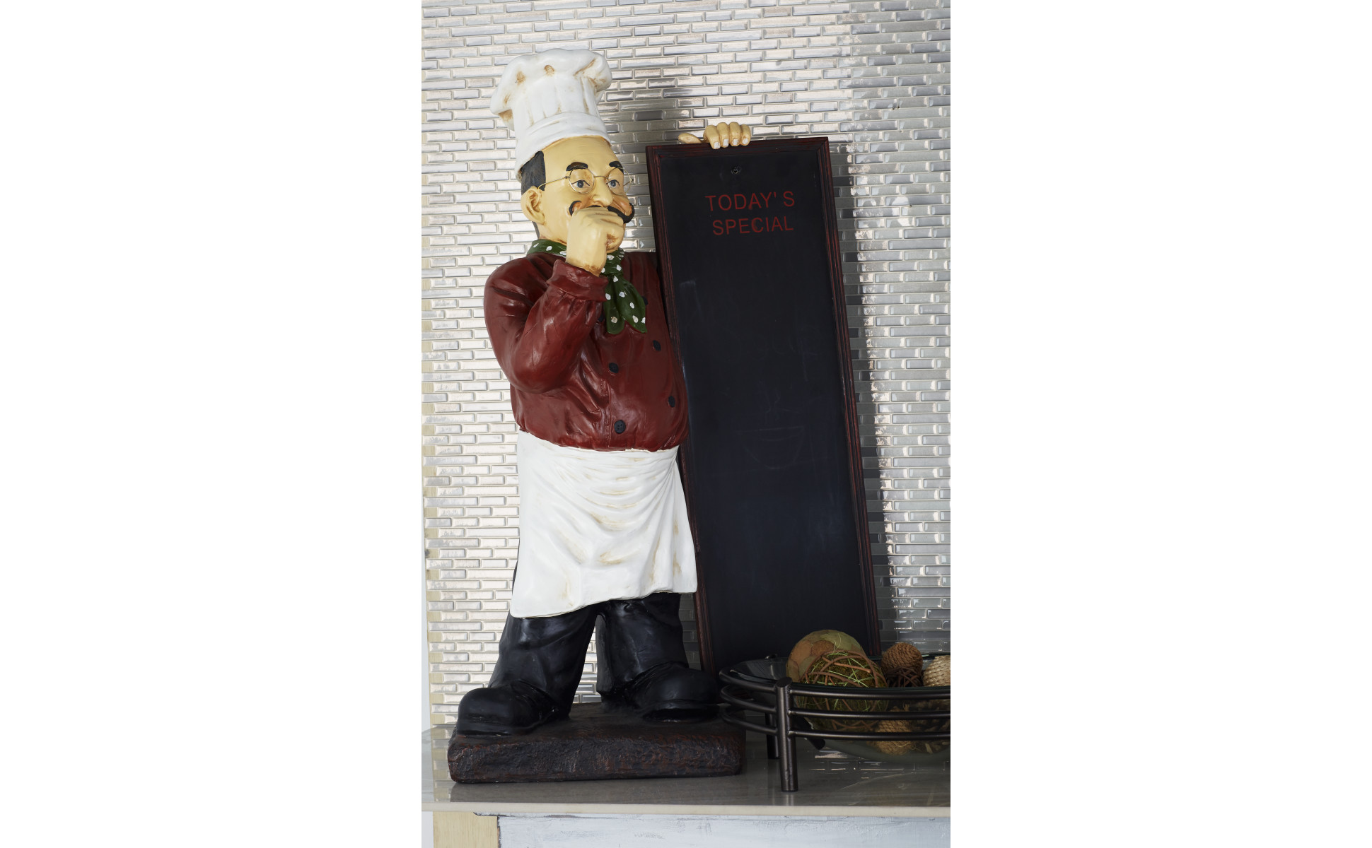 18in Tall Chalkboard Pastry 2024 Cook Chef Statue Sculpture Figurine Display (See Mea