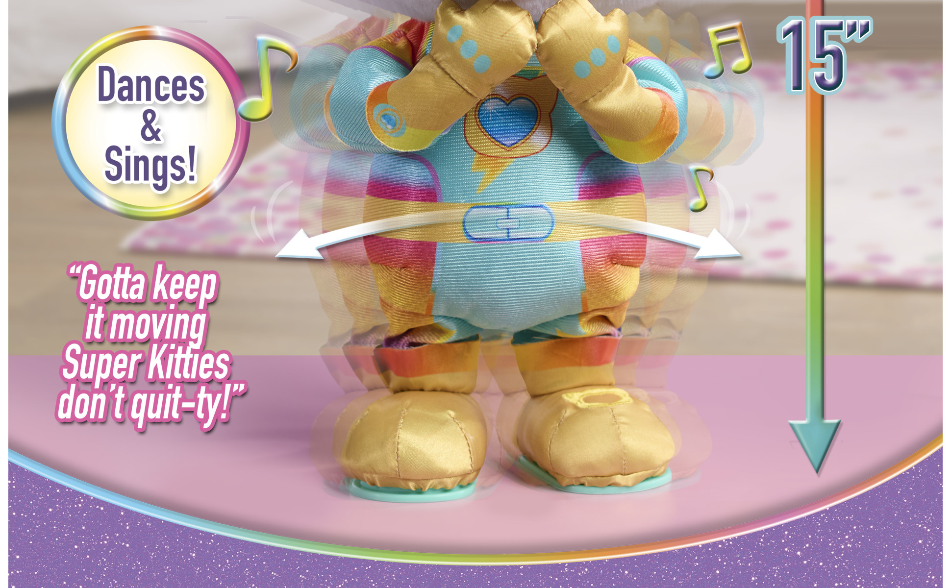 Disney Jr. SuperKitties Oopsie Kitty 13-inch Dancing Bitsy
