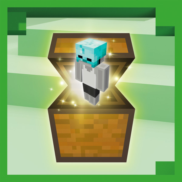 Get a diamond skull cap for use in the Minecraft video game.