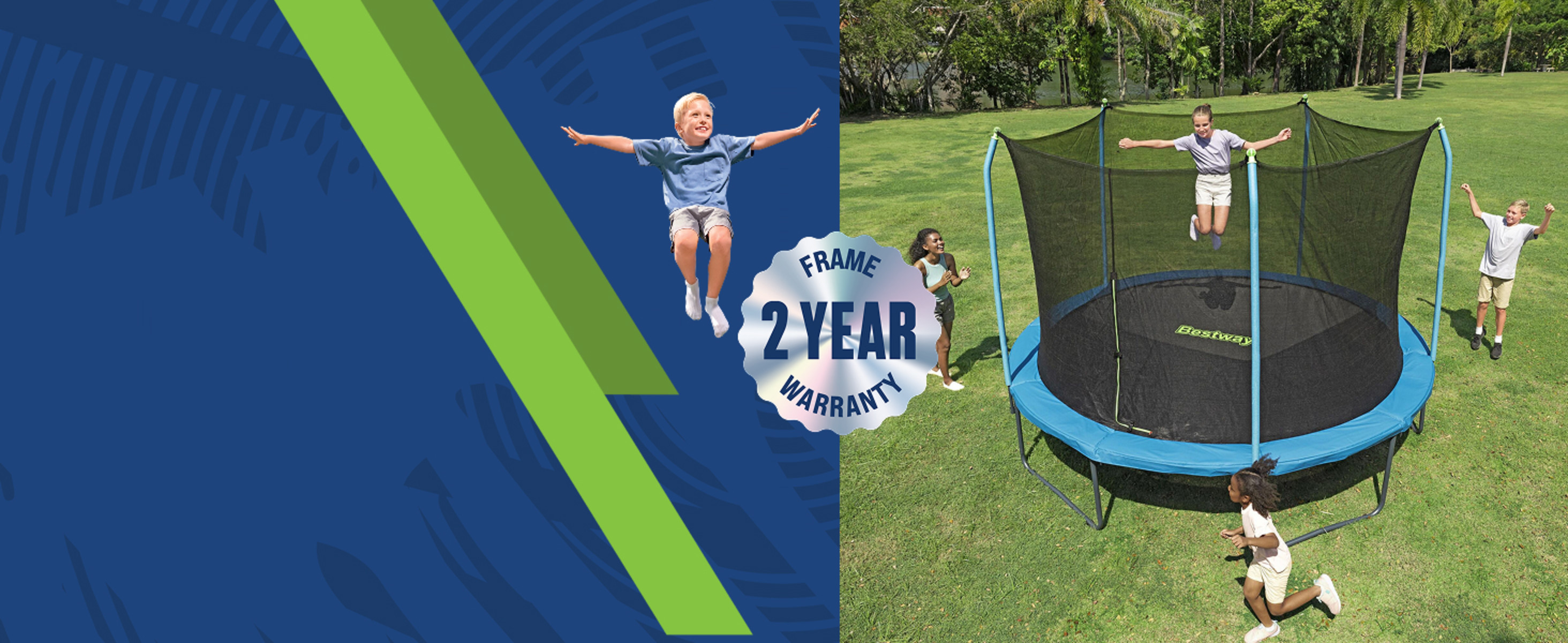 Bestway Xtreme Air 12 ft Trampoline for Kids & Adults, No-Gap