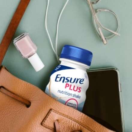 Ensure nutrition shakes are convenient and ready to drink on the go.