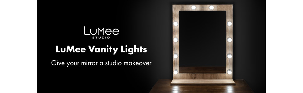 Lumee Hollywood Style Vanity Lights - Studio Adhesive Mirror