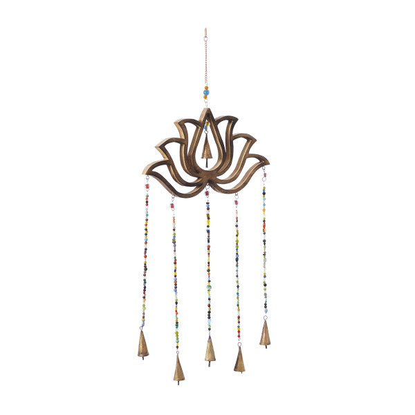 Decmode 39 inch Gold Metal Eclectic Windchime, Size: XL