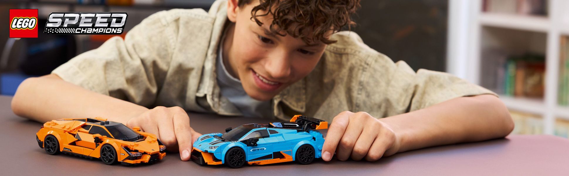 LEGO Speed Champions double pack lets kids collect, build, play with and display Lamborghini Revuelto and Huracán STO models.