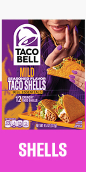 Taco Bell Mild Seasoned Flavor Crunchy Taco Shells