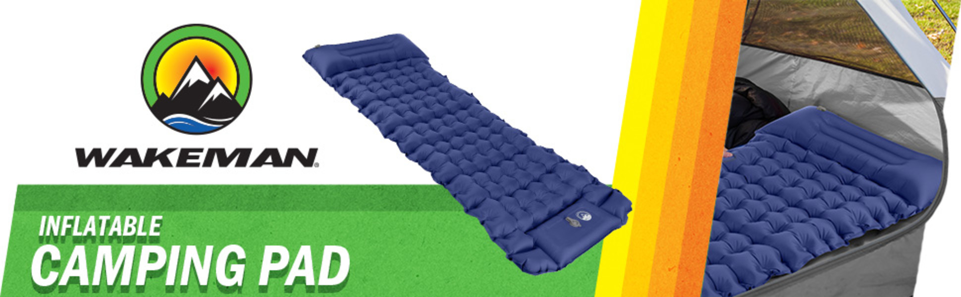 アウトドア寝具 CAPTAINS HELM #SELF INFLATING AIR MAT Wakeman Outdoors Sleeping Pad for Camping - Inflatable Mat
