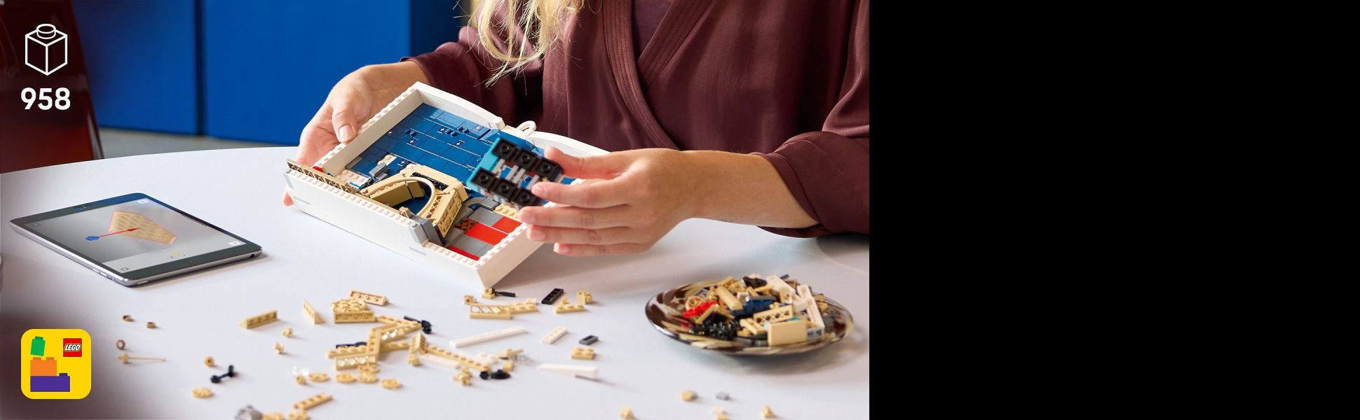 Builders can immerse themselves in creativity as they zoom in, rotate sets in 3D and track progress using the LEGO Builder app.