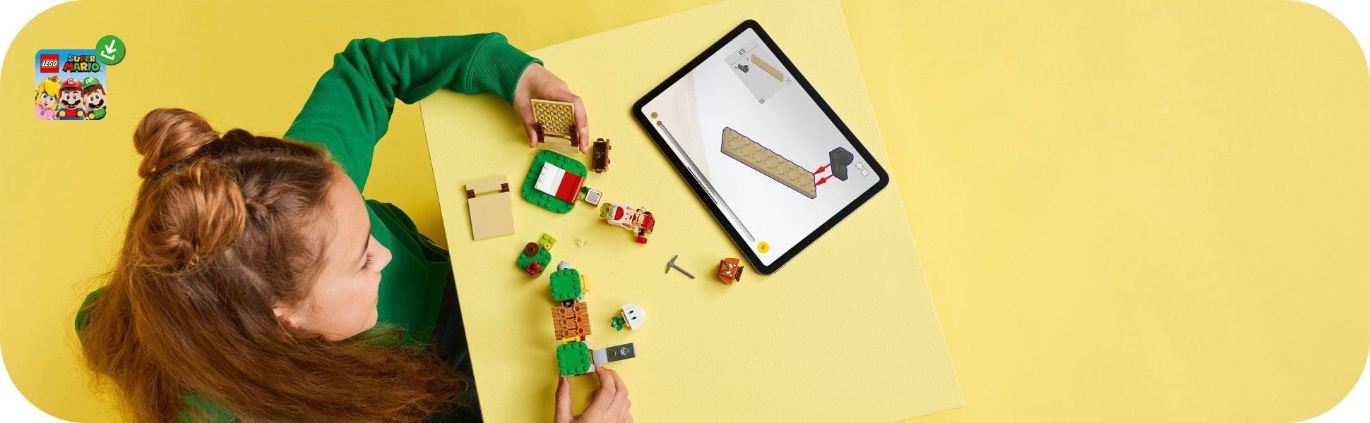 Find step-by-step building instructions for this set in the box or on the LEGO Super Mario app.