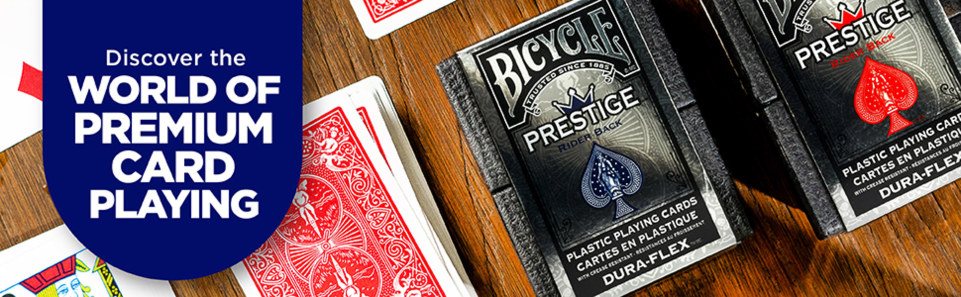 2 pack) Bicycle Prestige Plastic Premium Playing Cards, Standard