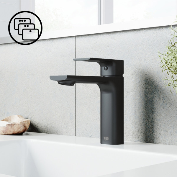 VIGO Davidson Single Handle Single-Hole Bathroom Faucet in Matte