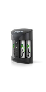 Energizer Rechargeable AA and AAA Battery Charger (Recharge Pro) with 4 AA NiMH Rechargeable Batteries