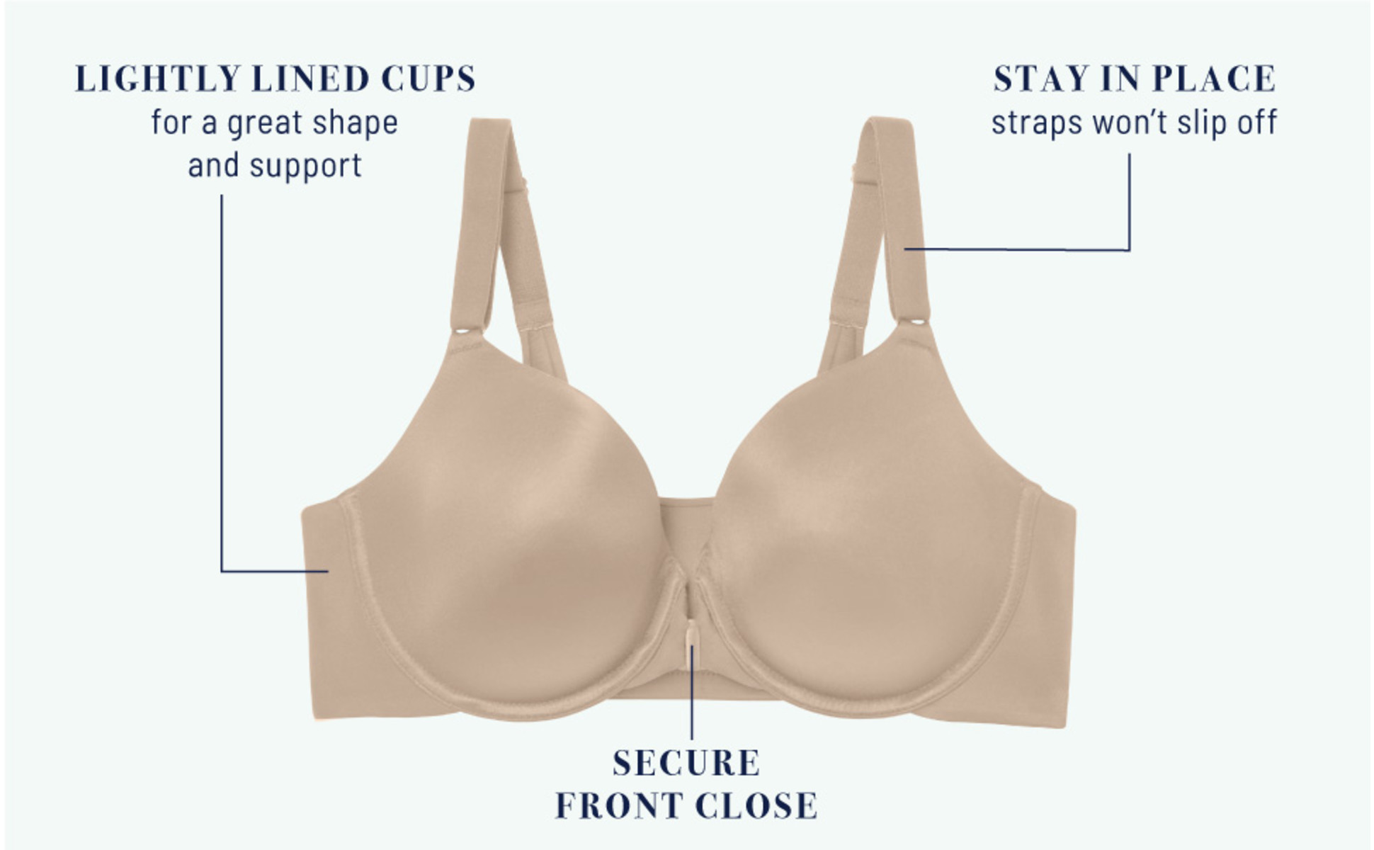 Beauty Back® Full Figure Front Close Underwire