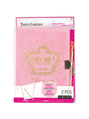 Juicy Couture Velvet Locking Journal & Pen Set - Pink & Gold, Make It Real,  Teens Tweens & Girls, 4428 at Tractor Supply Co.