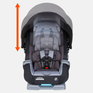 Baby Trend Cover Me 4-in-1 Convertible Car Seat Height adjustable headrest with no-rethread harness