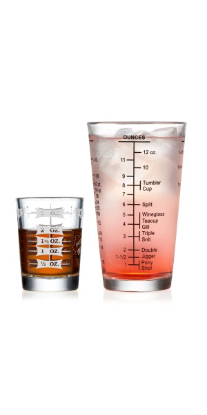 Libbey Mixologist Essentials 2-Piece Measuring Glass Set