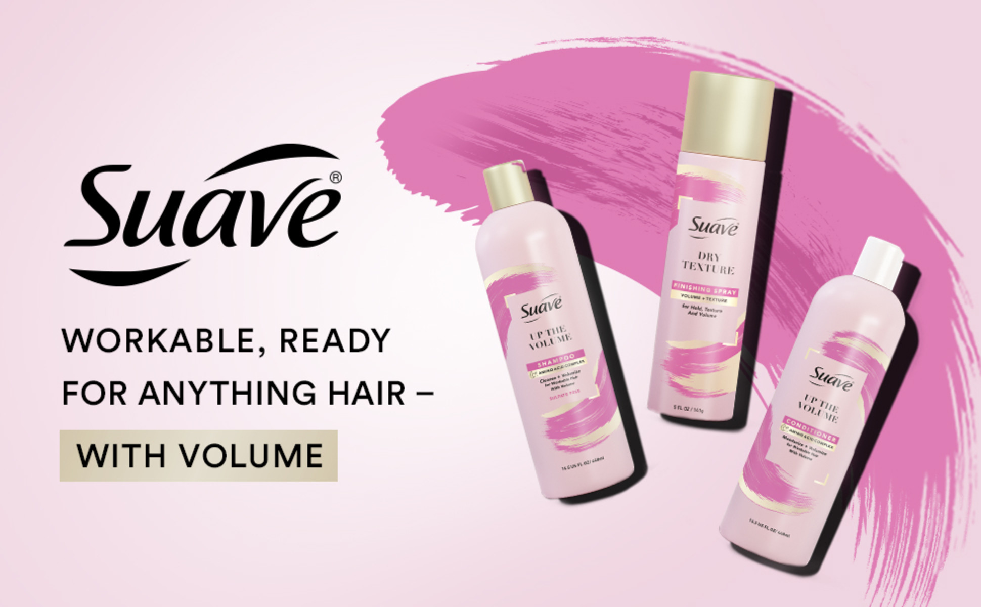 Suave Pink Blow Dry Accelerator - Heat Protecting Spray, 6 fl oz
