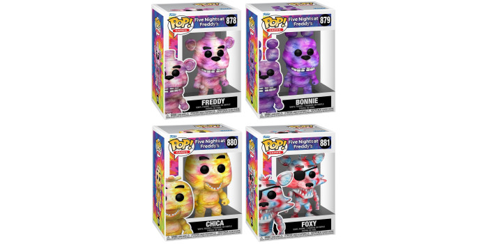 Funko Pop! Games: Five Nights at Freddy's Tie Dye Collectors Set- Bonnie,  Chica, Foxy, and Freddy