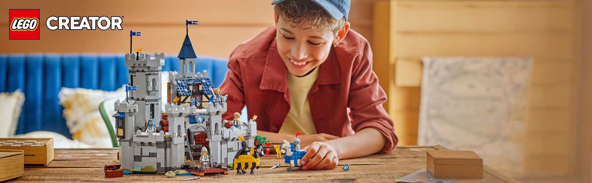 Build and play out action with this medieval castle, then rebuild it into a medieval knight games set or a medieval town model.