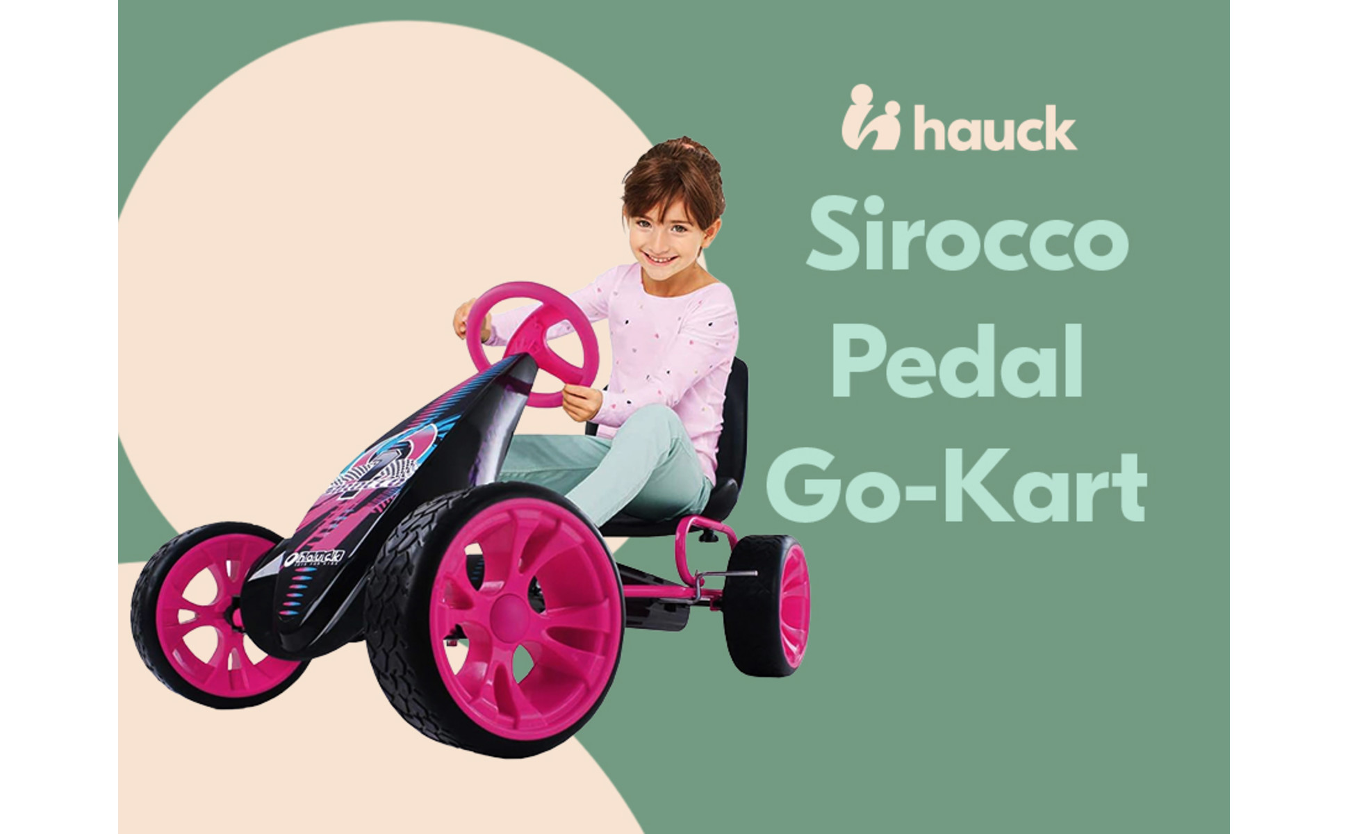 hauck Sirocco - Kids Ride-On Pedal Go-Kart, Toddler's Racer with