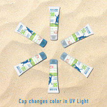 Bottle and Tube Caps change color in harmful UV light