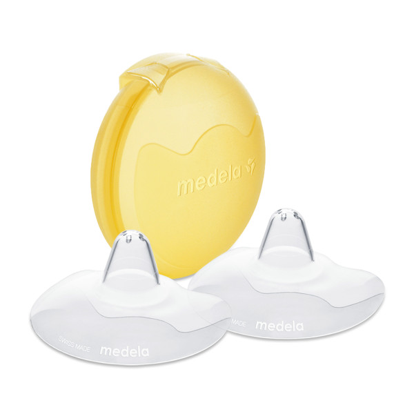 Medela Contact Nipple Shield for Breastfeeding, 20mm Small Nippleshield,  For Latch Difficulties or Flat or Inverted Nipples, 2 Count with Carrying