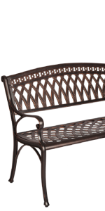 Balkene Home Simone Bench, Antique Bronze