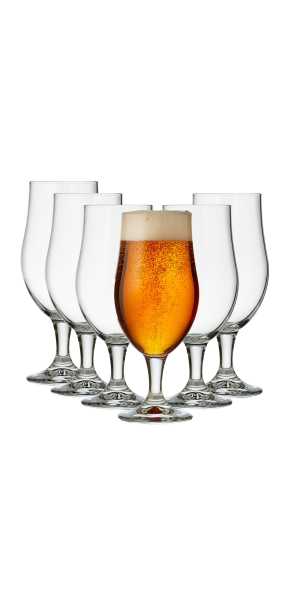 Libbey Craft Brews 6-Piece Belgian Beer Glasses, 16.5-ounce