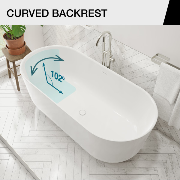 MAAX Malindi 67 in. x 30 in. Acrylic Non-Whirlpool Flatbottom